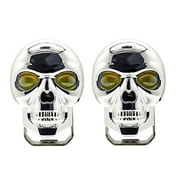2Pcs Motorcycle Driving Fog Lights LED Pod Lights Bar Skull-shaped Spotlight Auxiliary Light Headlights for Jeep Offroad Truck ATV UTV Boat